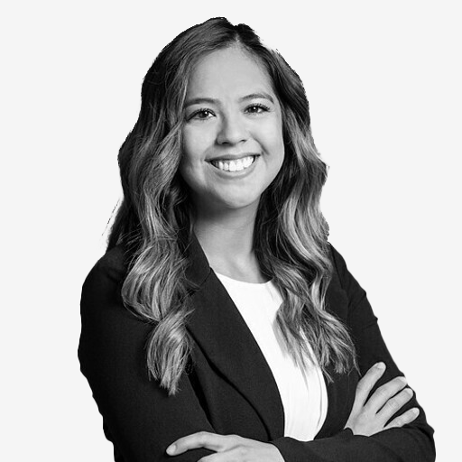 Black and white image of Alicia Gamez, Account Manager at Avinode Group