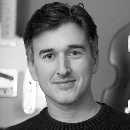 Black and white image of Sam Foulger, Product Manager at Avinode Group.