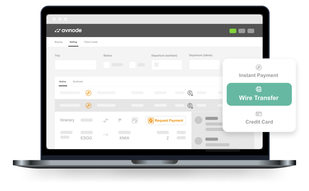 Select wire transfer simplified UI on a macbook