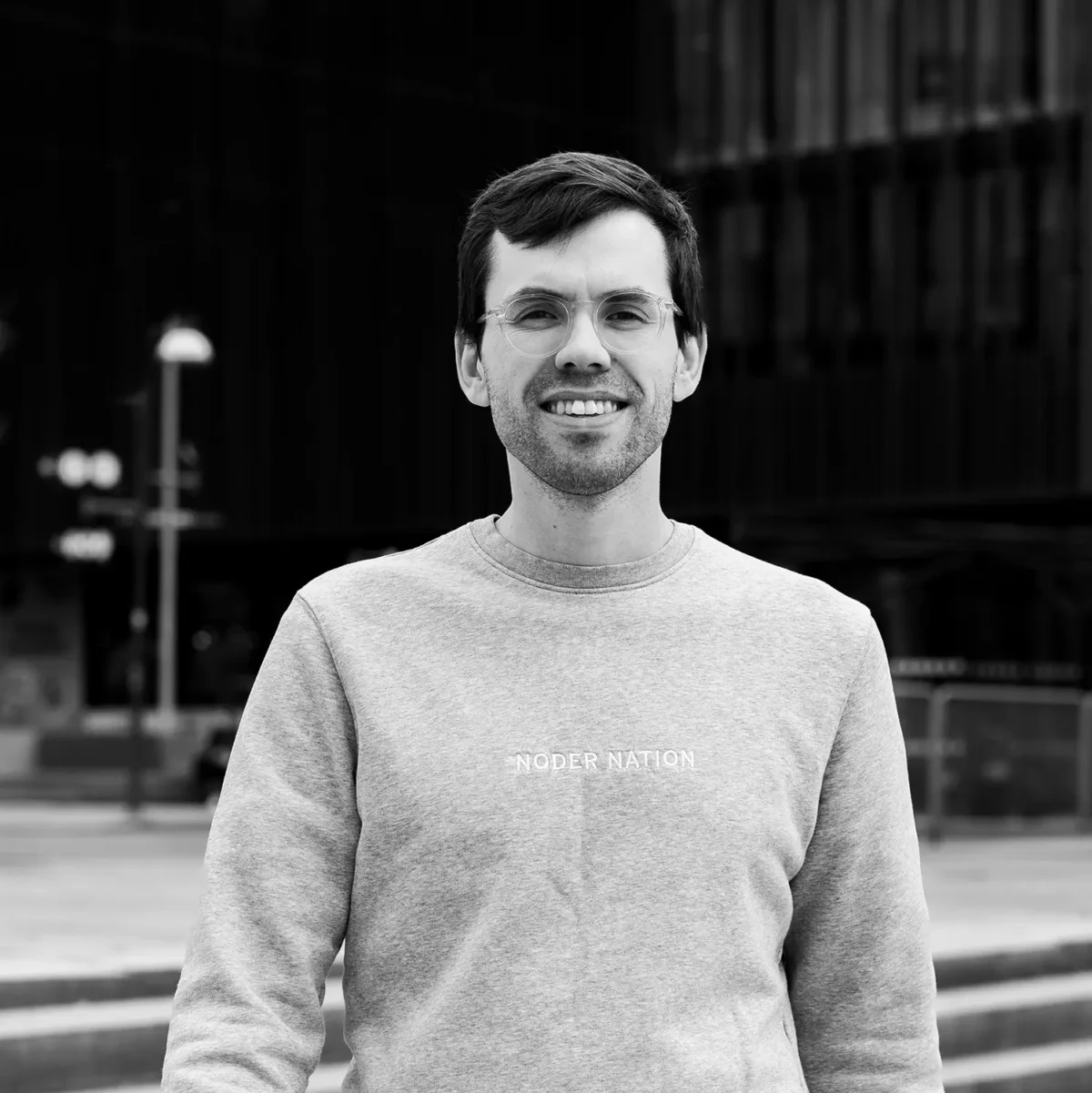 Black and white image of Harry Clarke, Head of Insight & Analytics at Avinode Group.