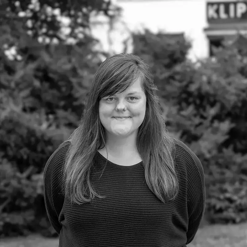 Black and white image of Viktoria Schida, Customer Success Manager Team Lead at Avinode Group