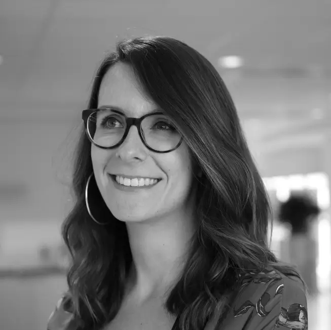 Black and white image of Caroline Mizael, Growth Marketer at Avinode Group