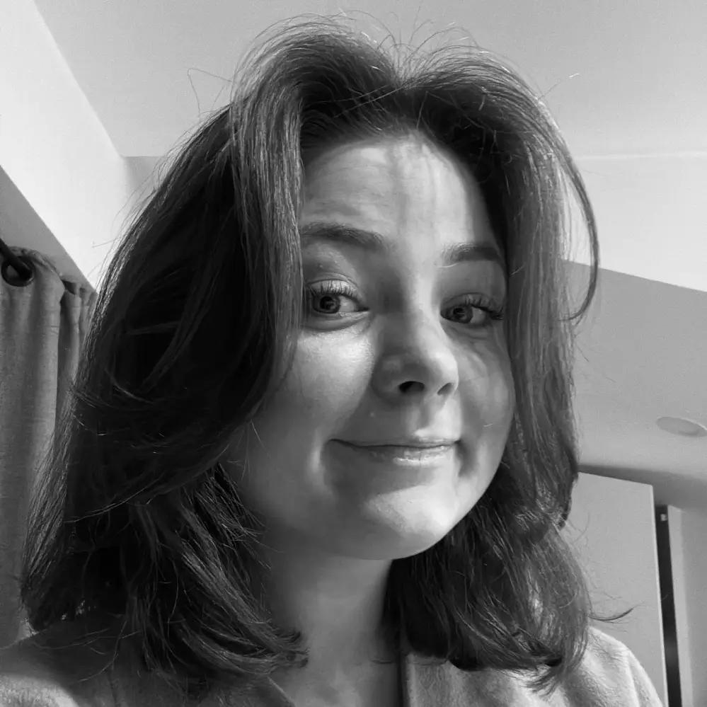 Black and white image of Alice Testor, Customer Support Representative at Avinode Group